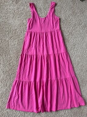 J. Crew Fuchsia Strapless Maxi Dress